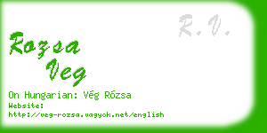 rozsa veg business card