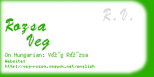 rozsa veg business card